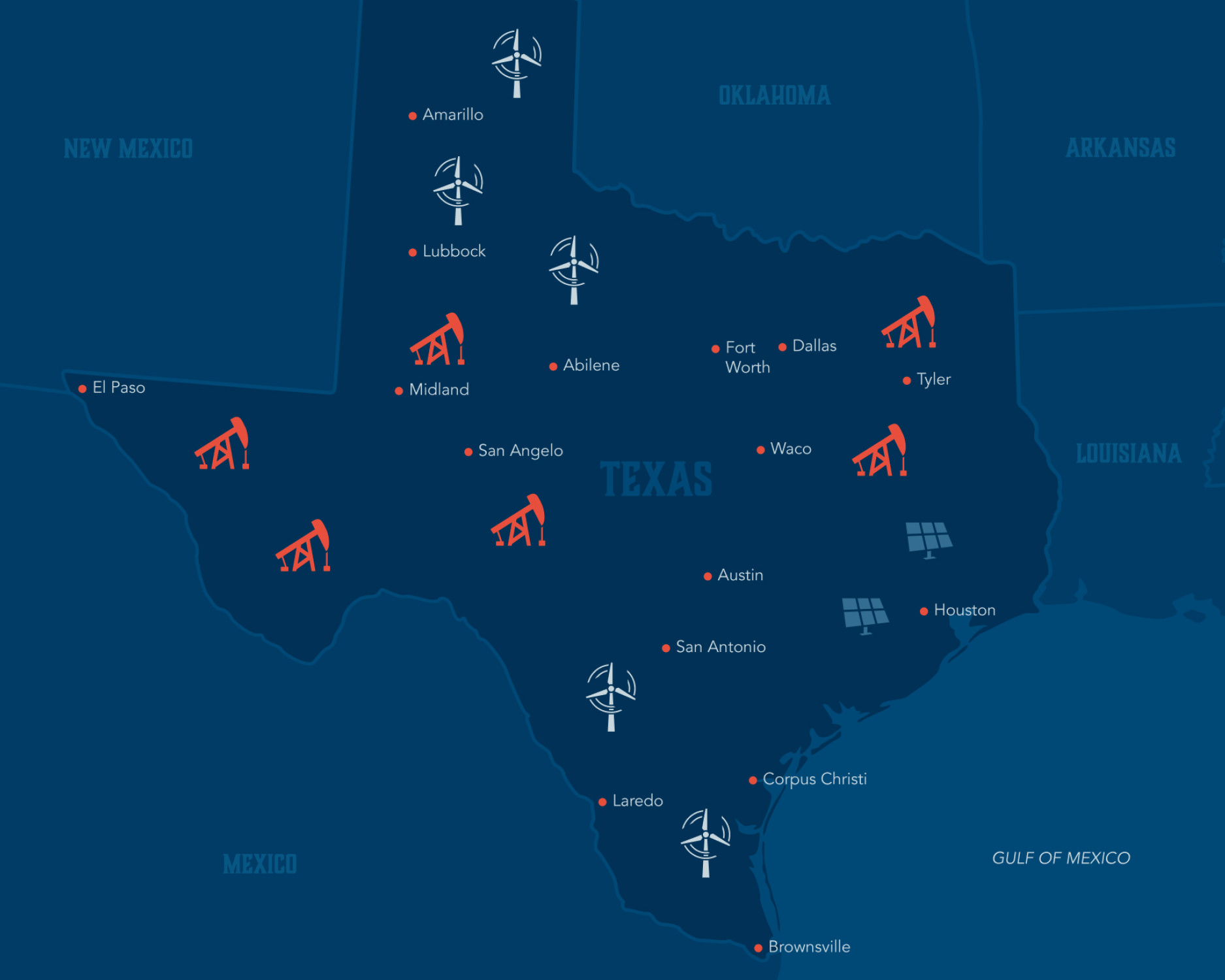 Map of Texas Energy